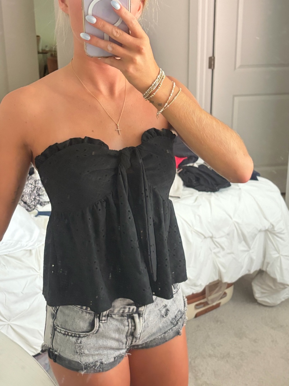 Strapless top